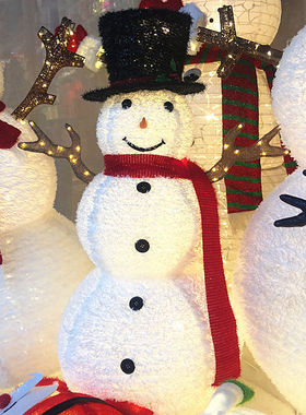 sy圣诞节大型商场景布置酒店装饰品道具1.8米铁艺加灯发光伸缩雪