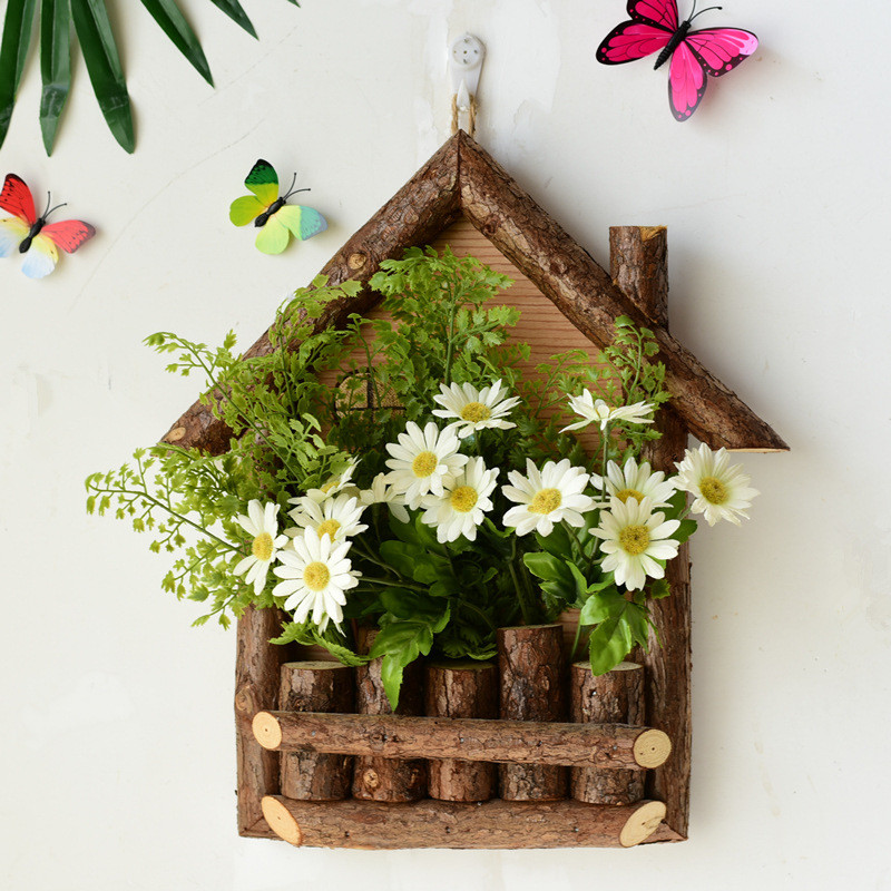 田园创意墙面装饰餐厅酒吧墙壁挂件壁挂上仿真植物客厅背景墙饰品