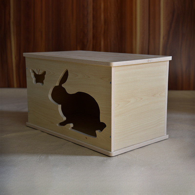 热销实木凳子猫窝封闭式人猫共用猫咪用品小幼猫屋房子四季通用