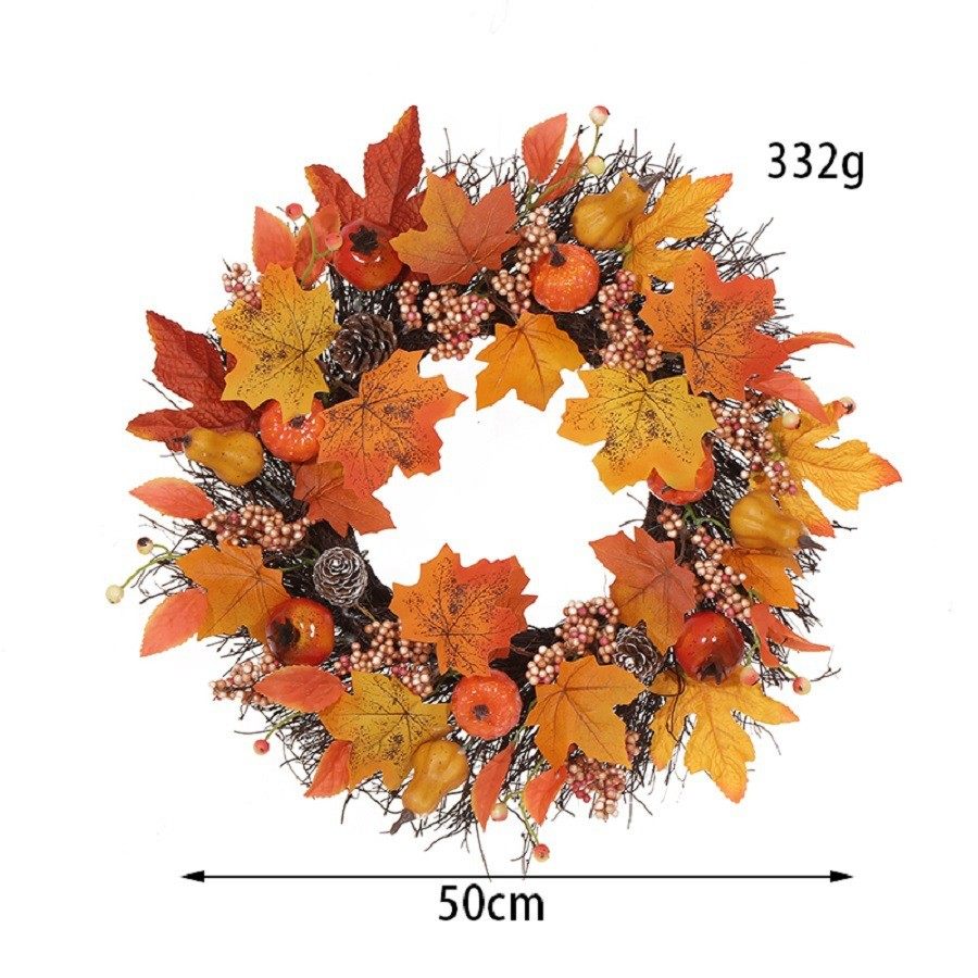 批万圣秋季花环仿真枫叶南瓜向日葵门挂丰收感恩节藤圈节花环,节庆用品/礼品,圣诞装饰品,淘宝优惠券,粉丝福利购,淘宝优惠卷