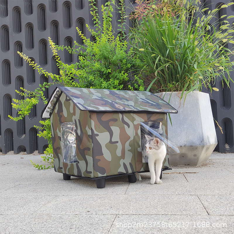 流浪户外小型犬防雨加厚保暖封闭式猫窝防寒宠物窝四季通用可拆洗