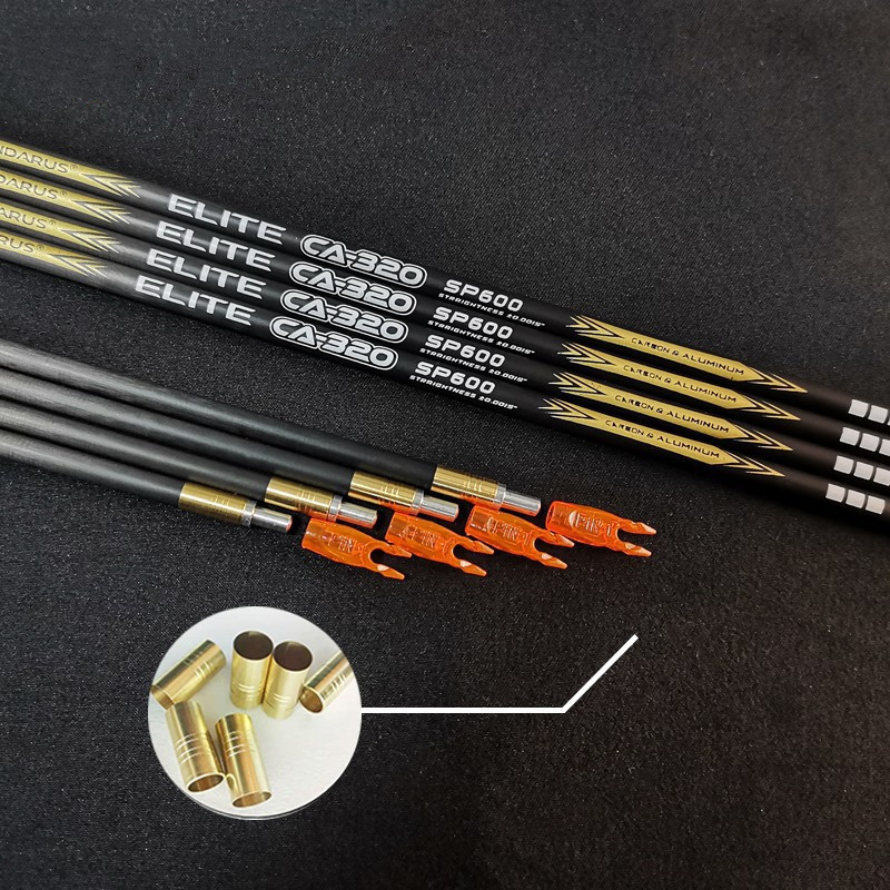 3.2mm梭形碳包铝箭光杆比赛反曲弓射箭比赛ca320竞技箭x10射准箭