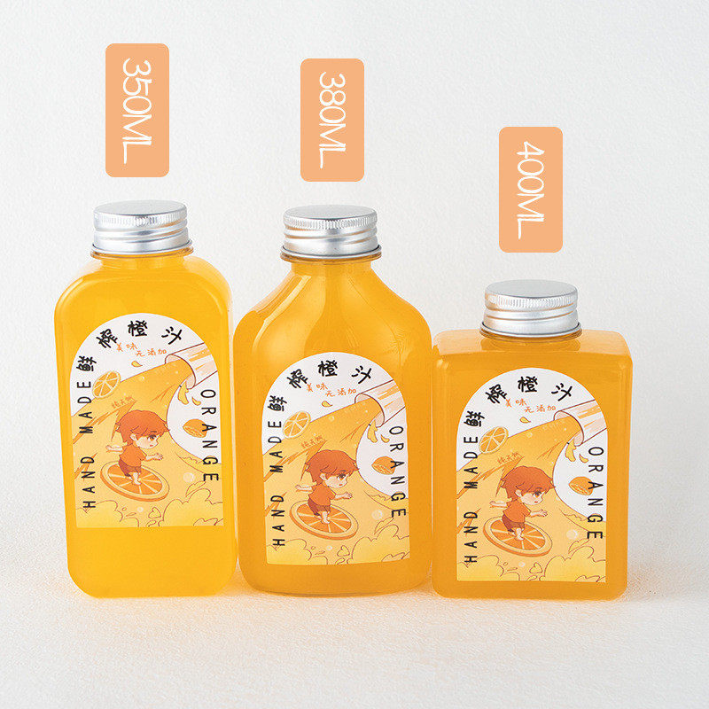 热销加厚网红350ml-380ml-400ml橙汁塑料瓶透明空瓶果汁奶茶瓶饮,包装,塑料瓶,淘宝优惠券,粉丝福利购,淘宝优惠卷