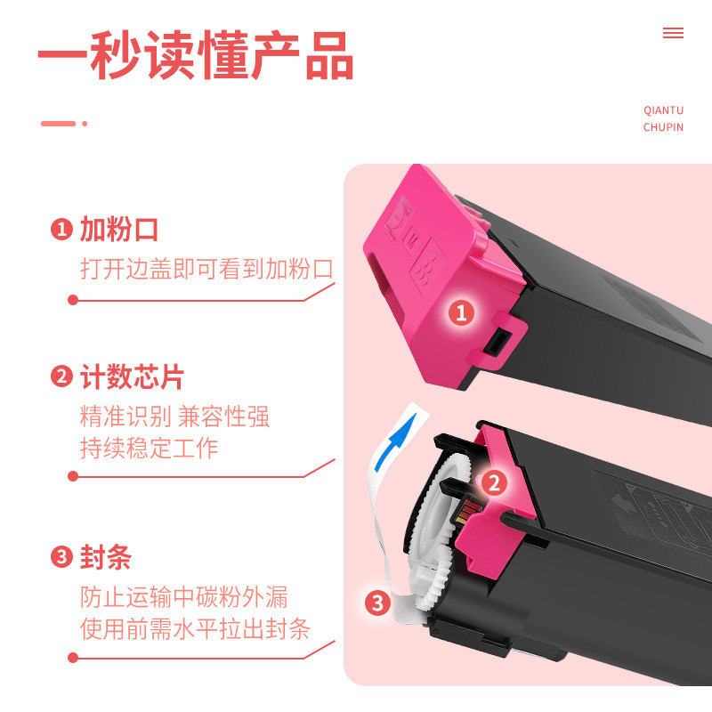 适用夏普SF-S211XC粉盒S211复印机墨粉S261RC碳粉盒夏普SF-CT20BA