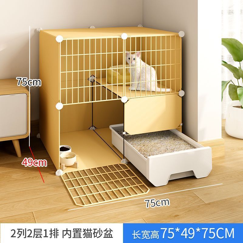 猫笼子家用室内幼猫猫屋别墅猫柜猫舍两层猫咪不占地猫窝厕所一体