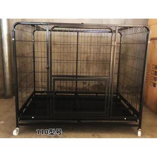 狗笼子批发中小型犬加粗折叠笼子宠物加密猫笼带厕所天窗厂家批发