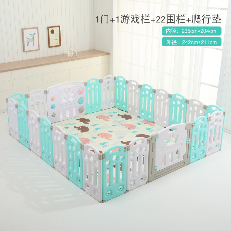 儿童游戏围栏可折叠宝宝爬行垫学步防护栏安全栅栏家用室内游乐场