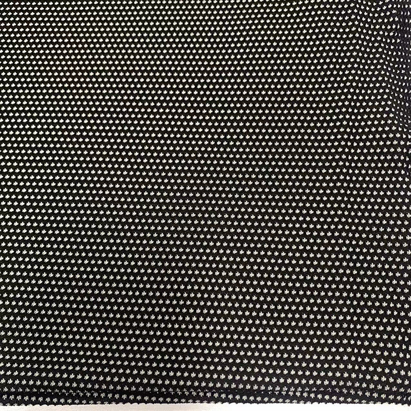 阻燃十字型提花布夹克工装里料小提黑色阳离子花