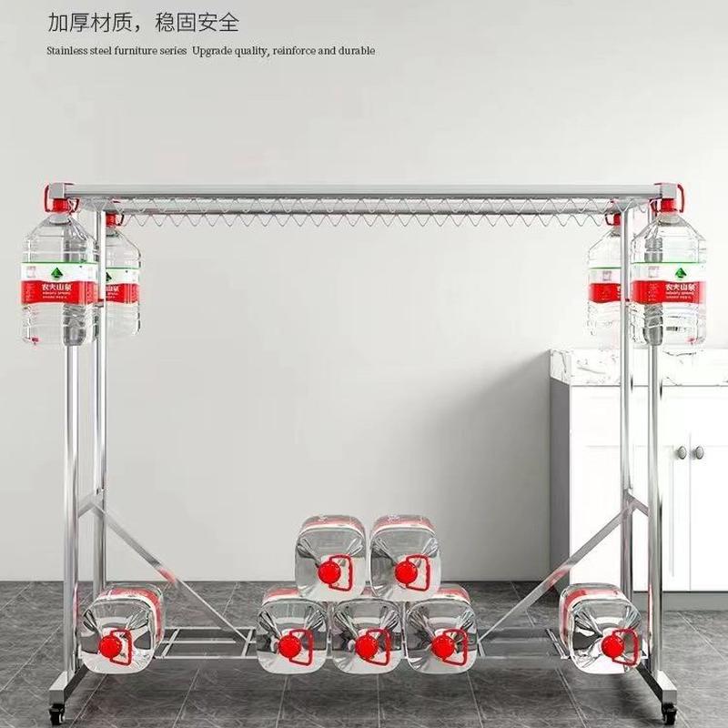 加厚加粗不锈钢晾衣架落地家用阳台室外移动晾挂晒被子可防风