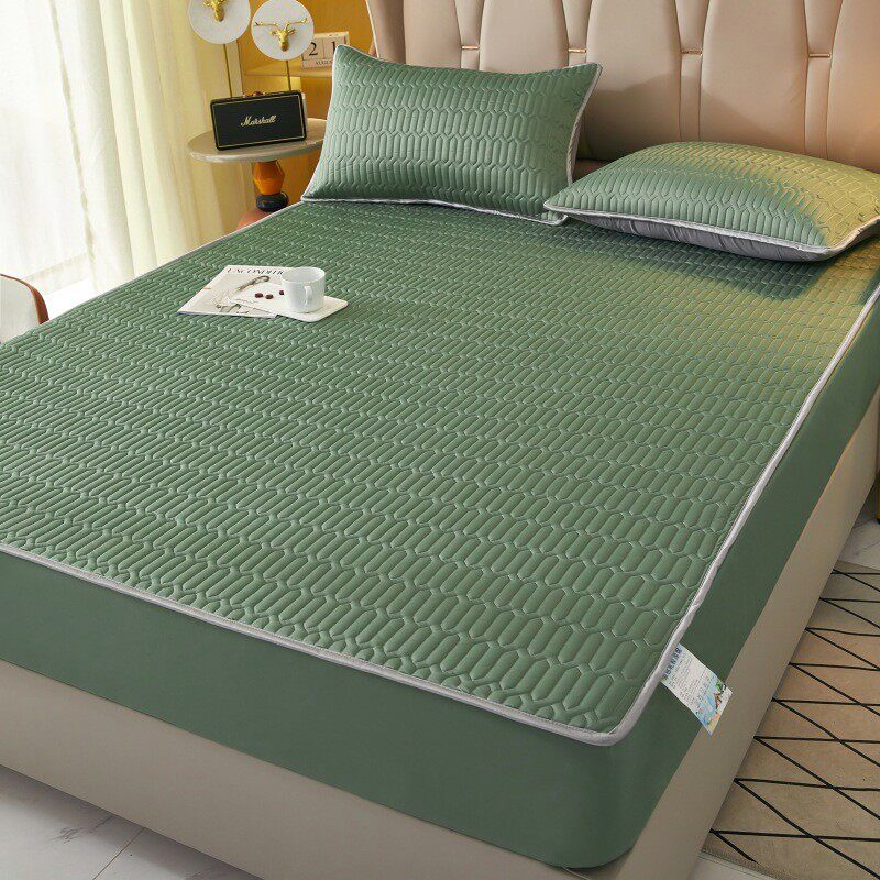 定制凉夏季批发感丝乳胶纯色床笠三件套空调乳胶软凉席床垫保护罩