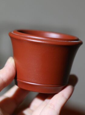 紫砂花盆微型朱泥盆迷你特小手工盆盆伟制特小掌上盆景孙微盆豆盆