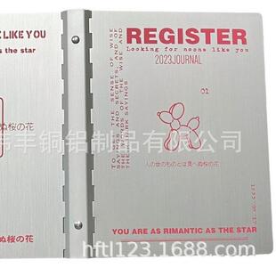 铝制铝合金手账本a5活页卡册金属封面笔记本记事本日志本