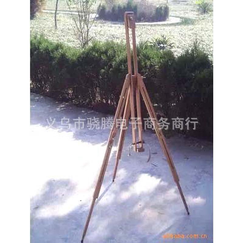 高级榉木三脚伸缩画架便携画架写生折叠画架油画架三角水彩木画架