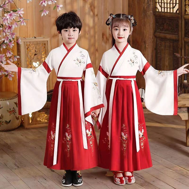 古代儿童汉服小书童舞蹈演出服装读唐诗壮志蔡伦弟子规国学论新款