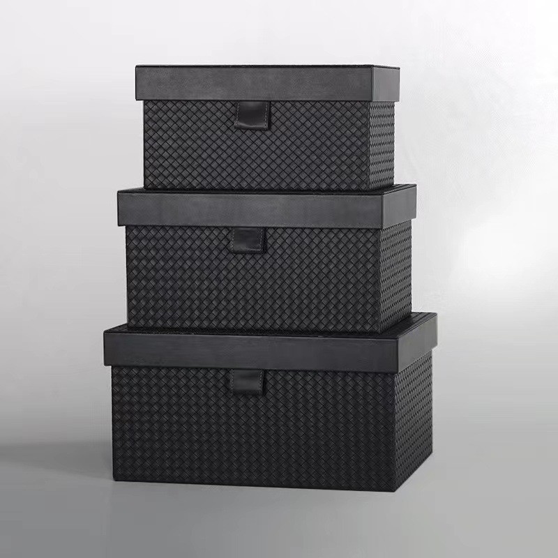 现代轻奢衣帽间收纳盒摆件样板房大号饰品创意衣柜橱窗软装储物箱