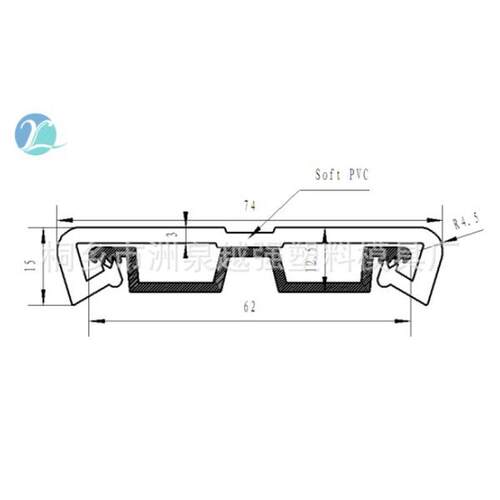 收银台防撞条手推车防撞贴汽车防撞条PVC型材包边条塑料组合型材