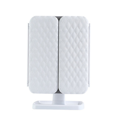 充电度化妆镜子台式桌面三面折叠270款超大银镜女神美妆梳妆镜