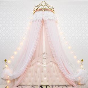 5zw欧式公主床头装饰床幔纱帘床帘儿童房吊顶纱幔蚊帐珠帘帷幔幔