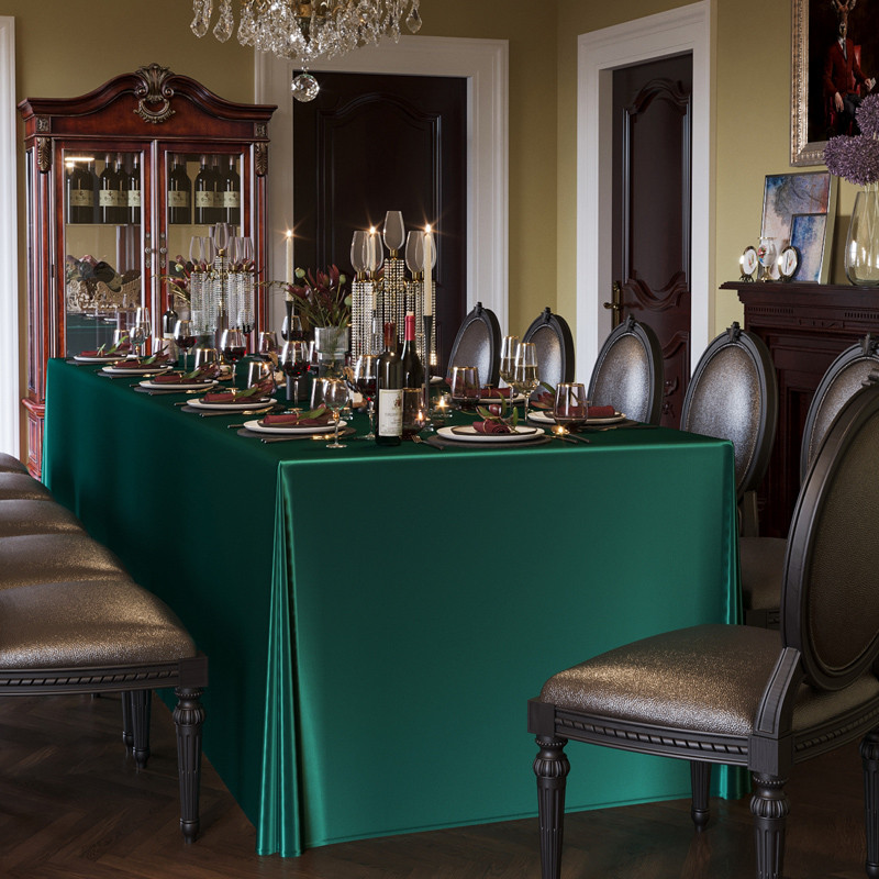 71tx长方形活动纯色办公书桌会议桌布酒店婚庆定制台布酒红