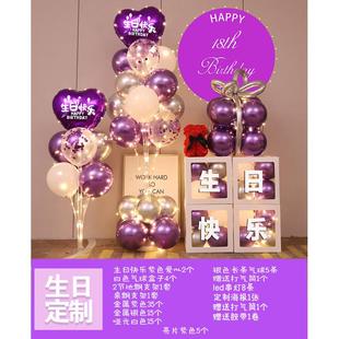 生日气球套餐女神男神儿童周岁背景墙装饰庆生会场景氛围布置用品