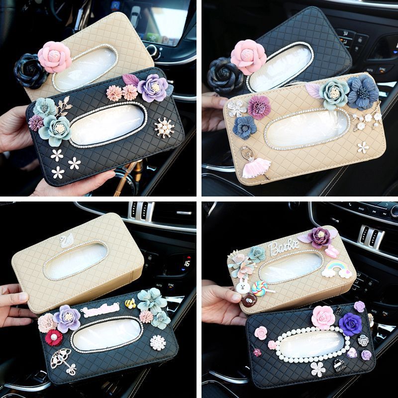 U7R创意手工汽车用品车载纸巾盒车内纸抽遮阳板挂式餐巾多功能抽