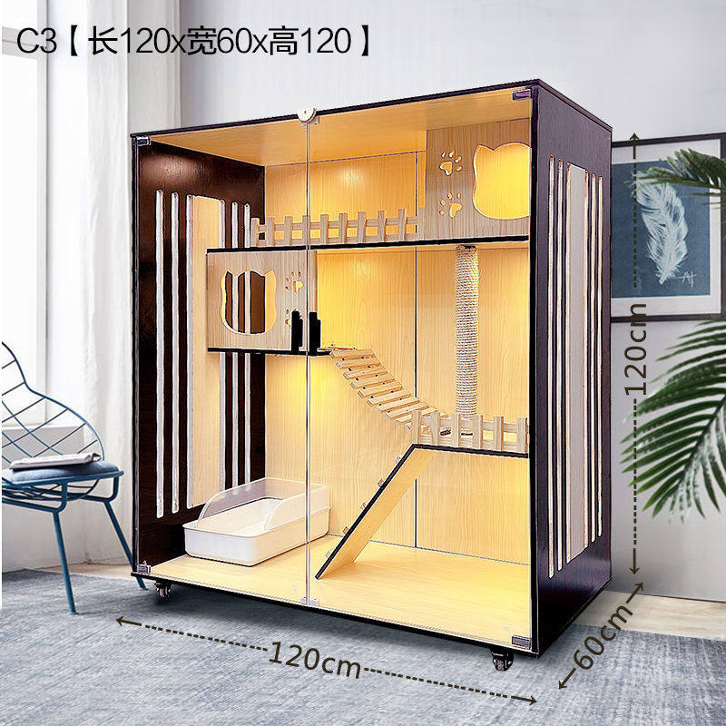 猫实木猫笼子家用超大自由空间猫屋猫别墅舍猫柜猫房宠物豪华猫窝,宠物/宠物食品及用品,猫笼子/猫别墅,淘宝优惠券,粉丝福利购,淘宝优惠卷