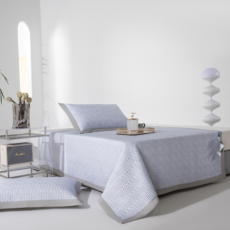 dtp9可水洗竹纤维加厚绗缝凉席三件套批发天丝软席可折叠冰丝床盖