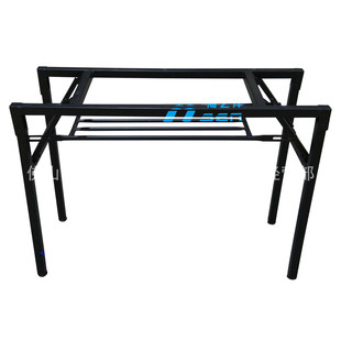 培训桌翻板架电脑架折叠简易双层弹簧架子餐台架长条台桌脚架