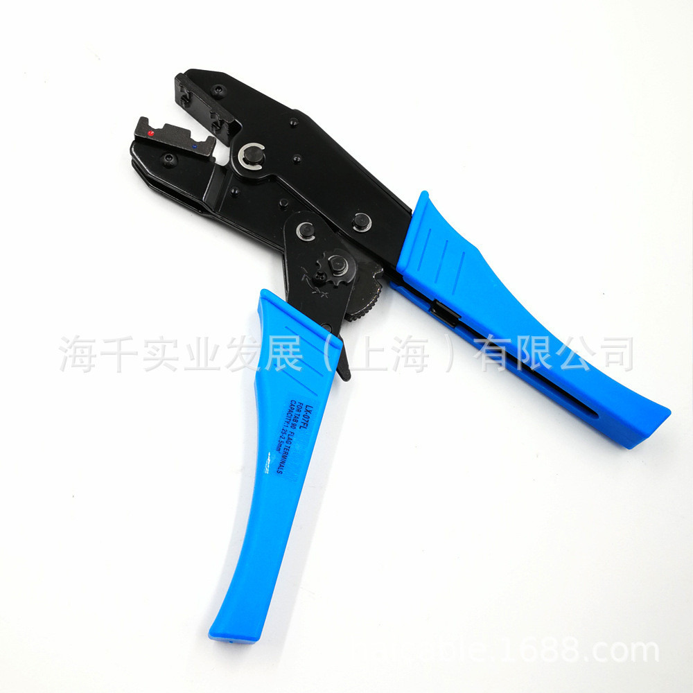 90度旗形端子压接钳LX-07FL/0506FL弯头6.3，4.8插簧端子压紧工具