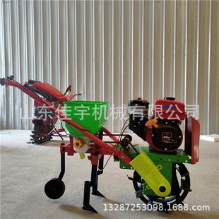 热销三行玉米小麦手推式条播机汽油农用施肥机小型家用播种机爆品