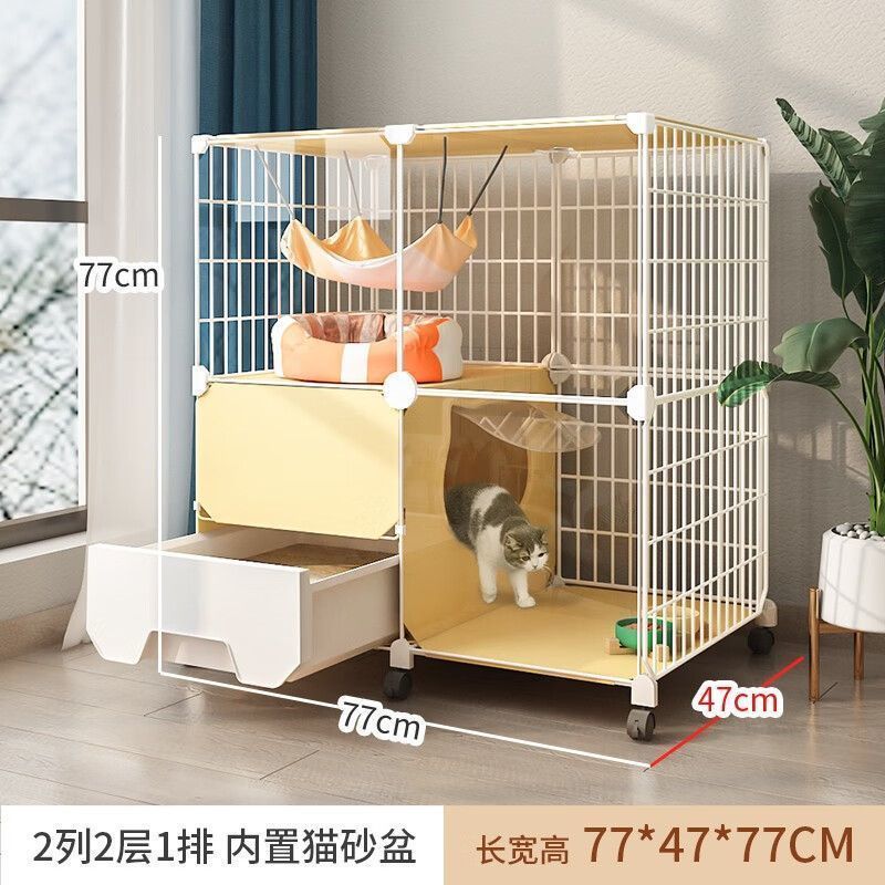 厕所自带封闭式猫砂盆室内猫笼家用猫笼子带猫笼子一体猫舍猫屋