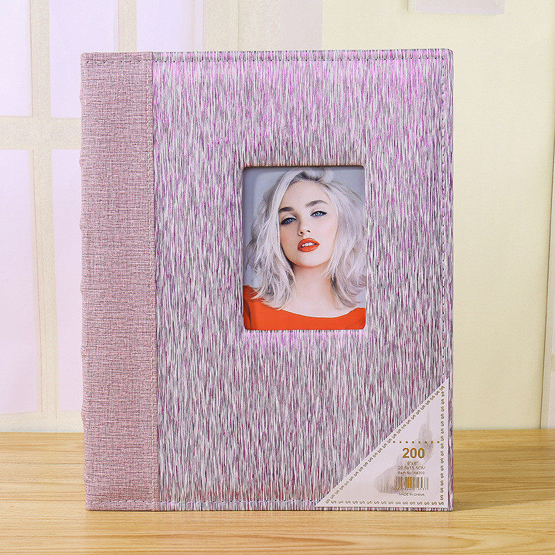 相册影集8寸200相册本插页式纪念册家庭张pu皮面照片集厂家直供