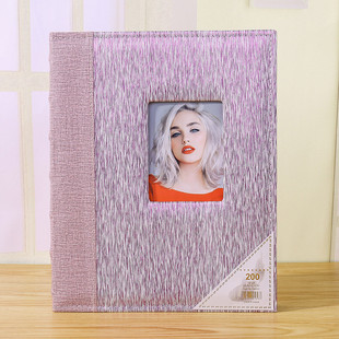 相册影集8寸200张纪念册家庭相册本插页式pu皮面照片集厂家直供