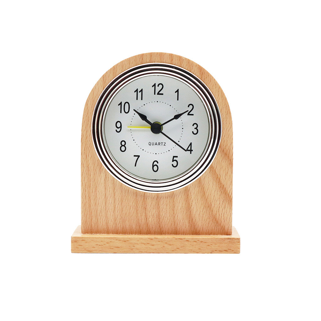 新品床头木闹钟批发卧室家居台钟创意贪睡小闹钟座钟