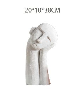 现代客厅沉思男孩摆件样板房北欧托腮男孩人物雕塑饰品软装工艺品