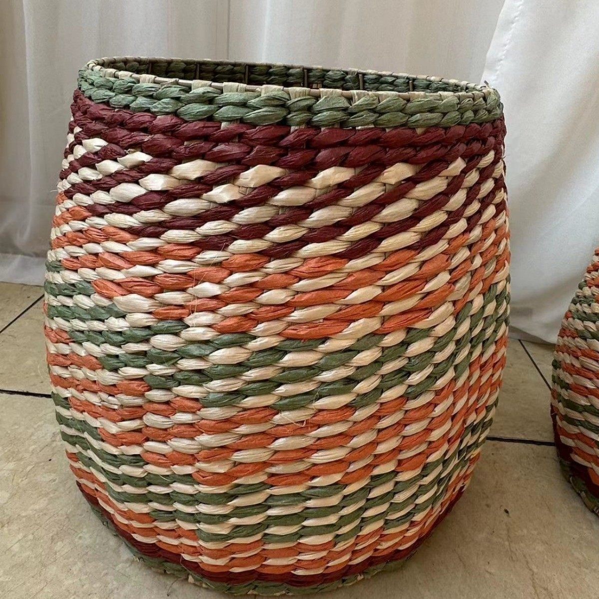 爆款草编织花篮大号草编花盆客厅插花美式田园花瓶摆件,鲜花速递/花卉仿真/绿植园艺,花盆,淘宝优惠券,粉丝福利购,淘宝优惠卷