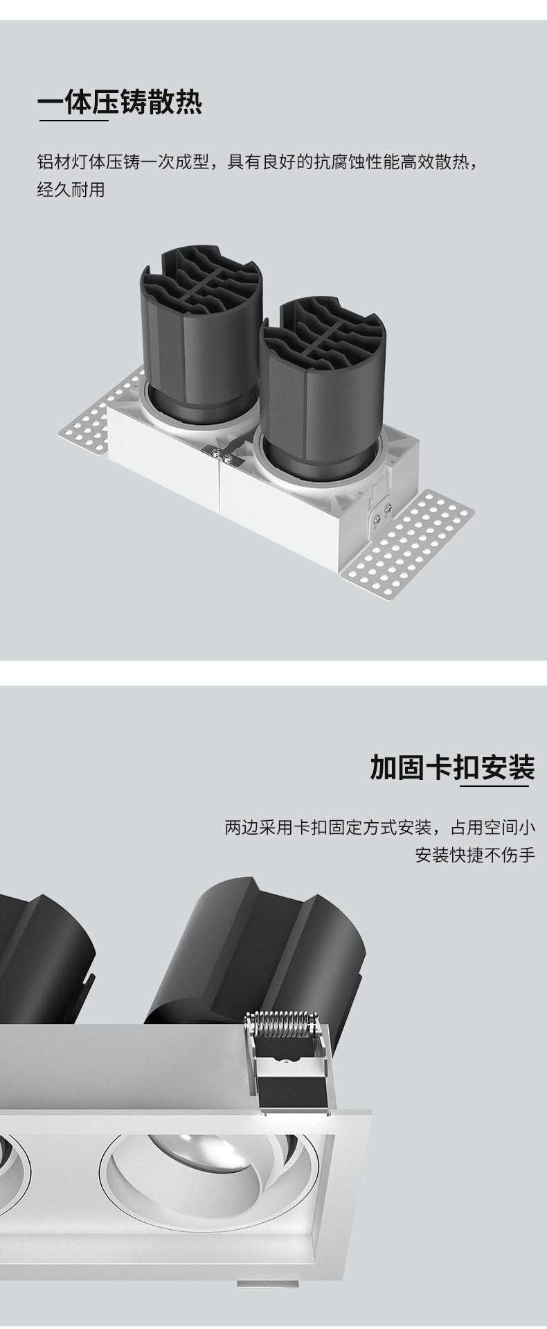 Настенные вниз свет 深藏防眩光可调角度嵌入式led筒灯酒店家装牛眼12w模块系列天花灯