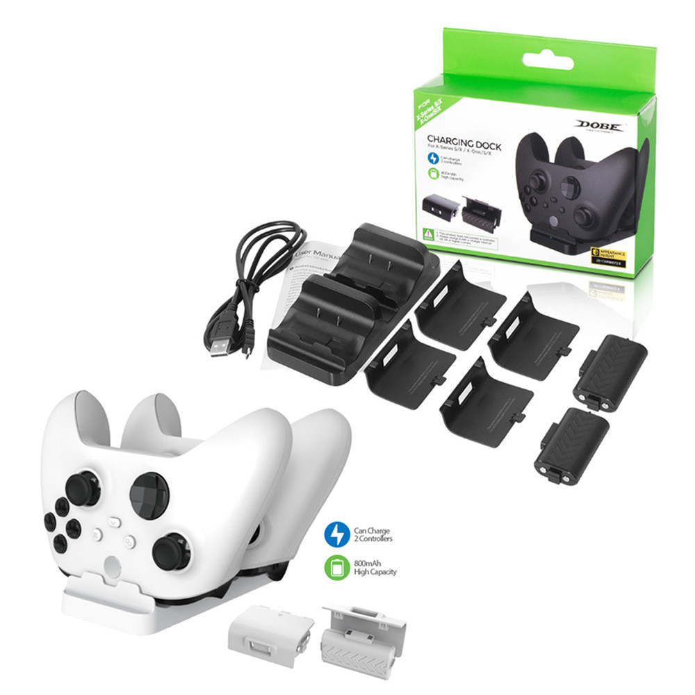 XboxSeriesX/S无线手柄双充SLIM/ONE X双电池充电套装X1充电底座