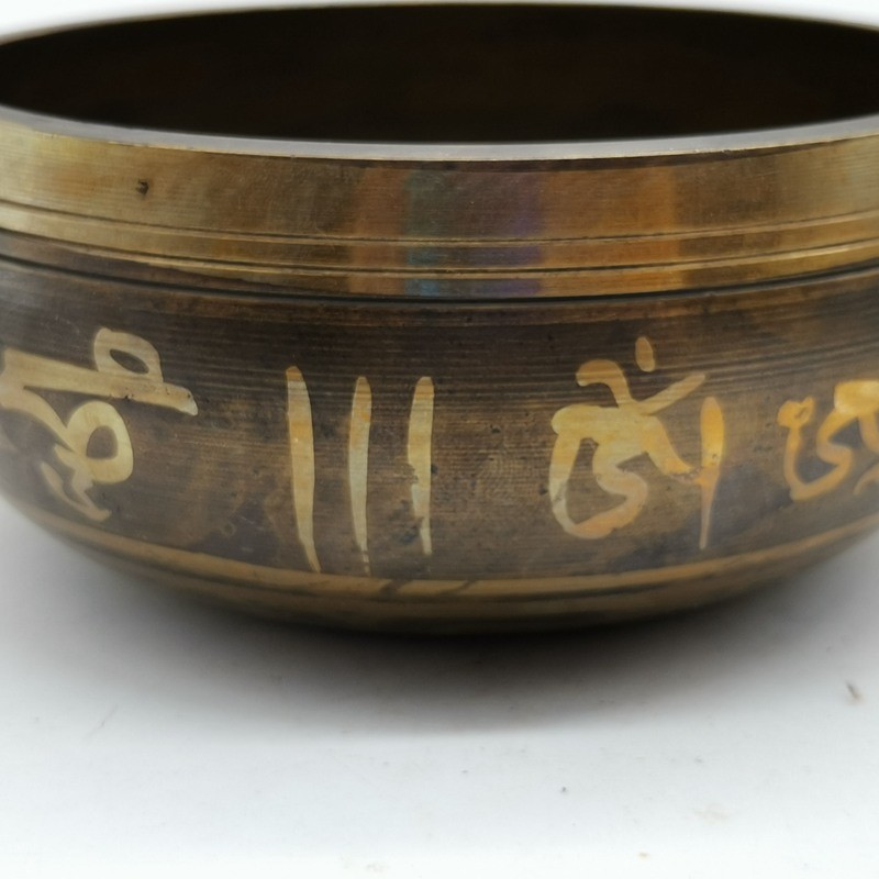 古玩古董铜器收藏仿古法用品钵佛音碗音摆中号