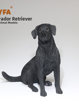 厂家直供仿真动物拉布拉多犬狗模型车载摆件树脂工艺品