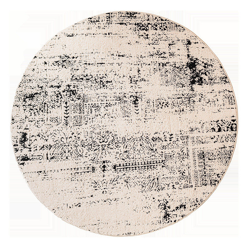 高级感单人沙发圆形地毯衣帽间轻奢中古椅子垫卧室客厅摇摇椅地垫