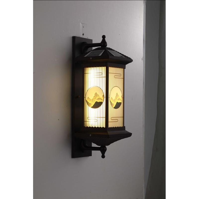 厂家直销防水户外太阳能壁灯庭院户外别墅大门灯围墙灯庭院小区