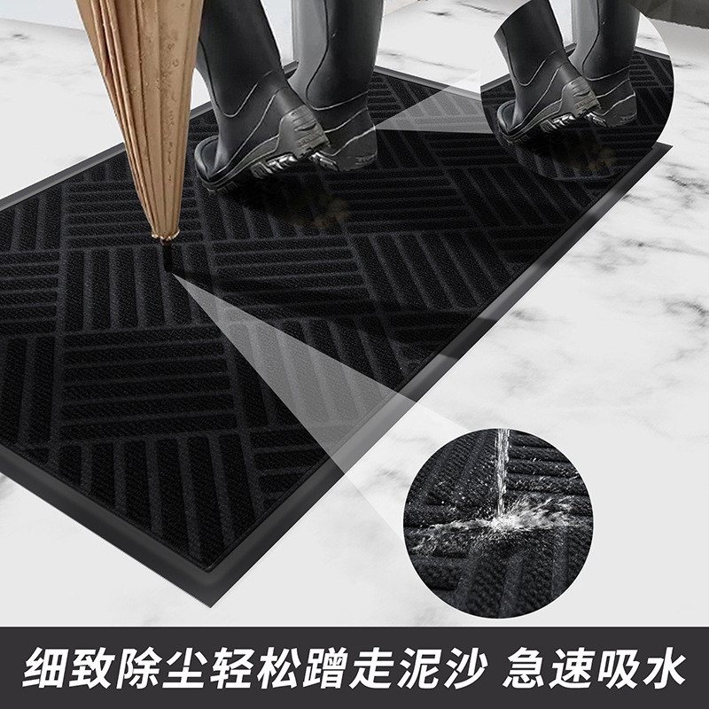 家居进门地垫门口玄关除尘耐磨门垫简约污除防滑吸水地毯