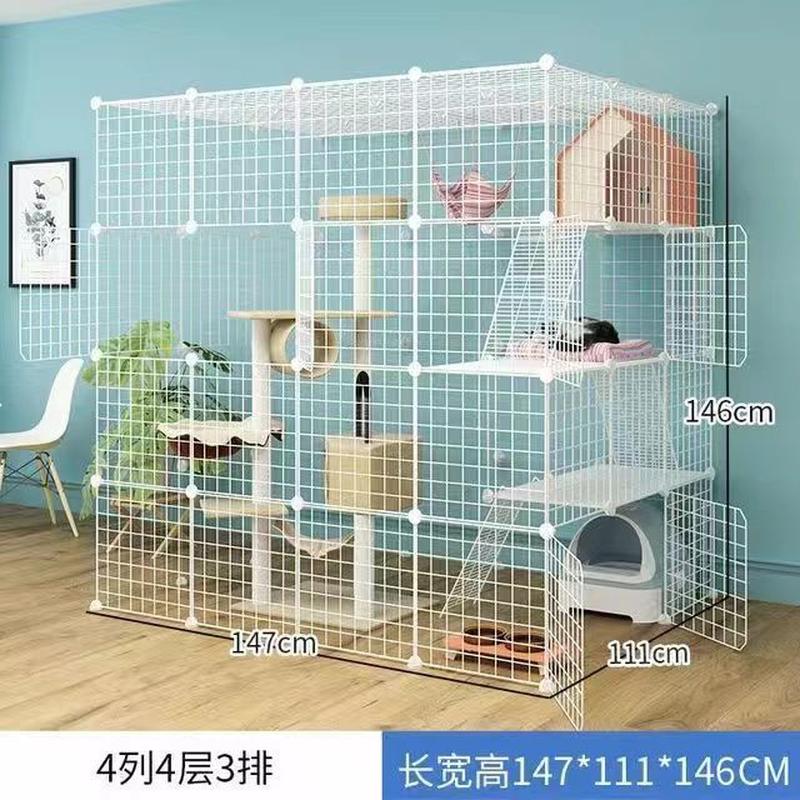 猫笼子大号家用可猫咪用品猫爬架网格多层猫舍拼接宠物别墅围栏