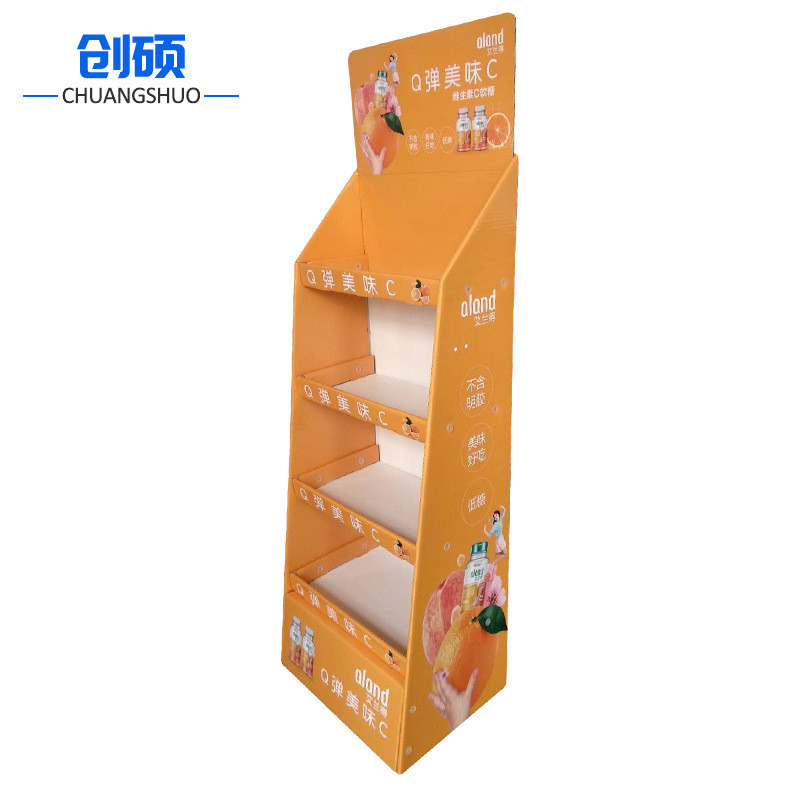 易移动纸展示货架超市试吃台促销展示盒多用途纸展示架