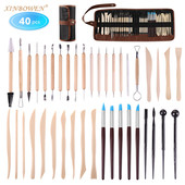 陶艺工具40件套硅胶点钻笔批发软陶泥黏土diy雕刻刀陶艺泥塑