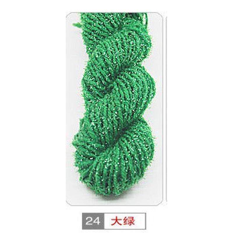 批发加丝发亮毛线金丝线工艺品手工编织毛线鞋玻璃丝线厂家彩色