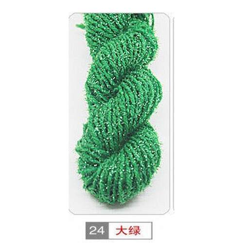 批发加丝发亮毛线金丝线工艺品手工编织毛线鞋玻璃丝线厂家彩色
