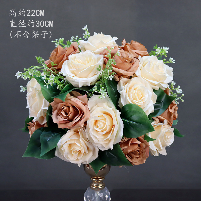 新款仿真婚庆花艺草坪婚礼花球布置背景t台路引舞台外贸装饰道具