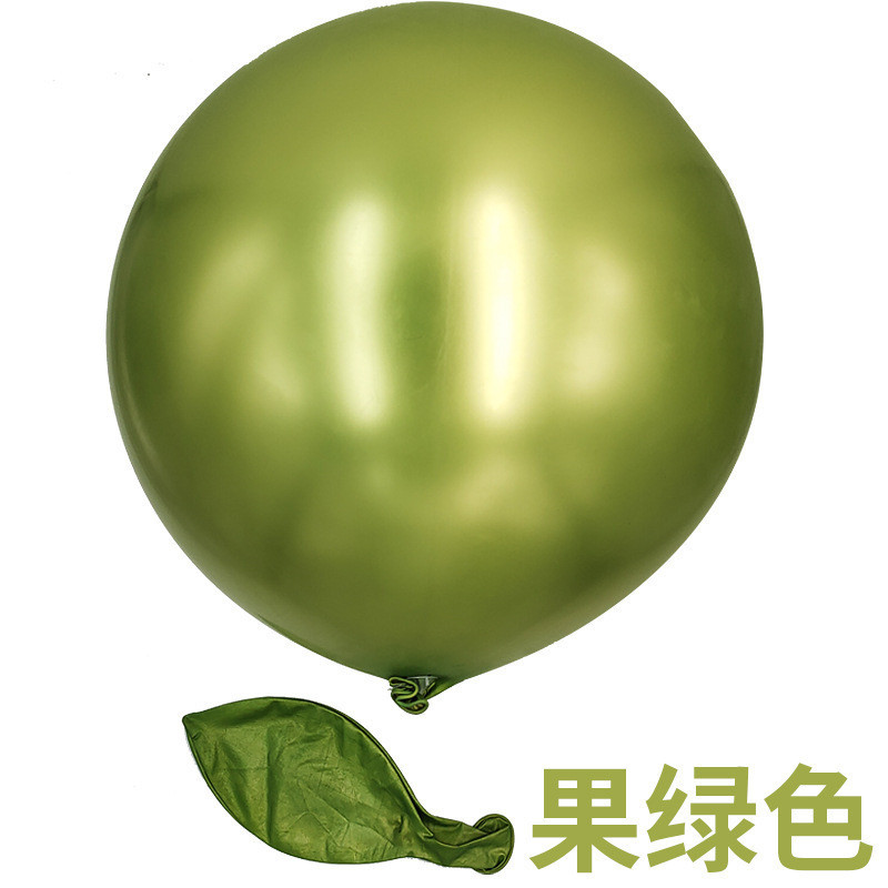 36圆寸铬色金属乳胶气球批发加厚金属球生日婚礼布置地爆气球